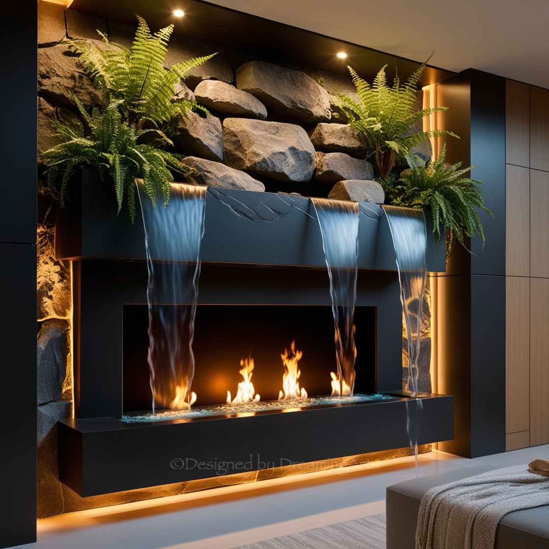 Waterfall Fireplaces