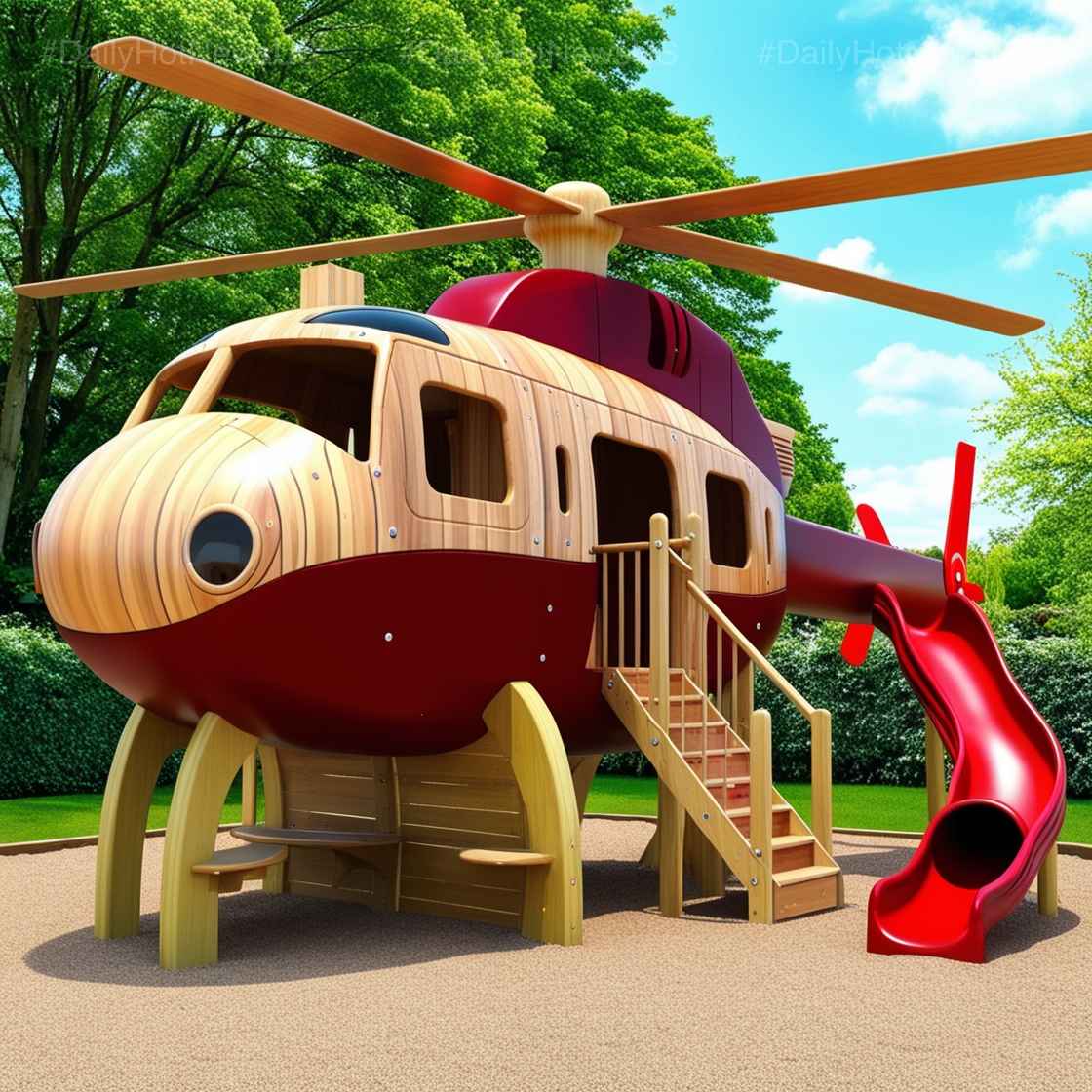 Wood Helicopter Playgrounds