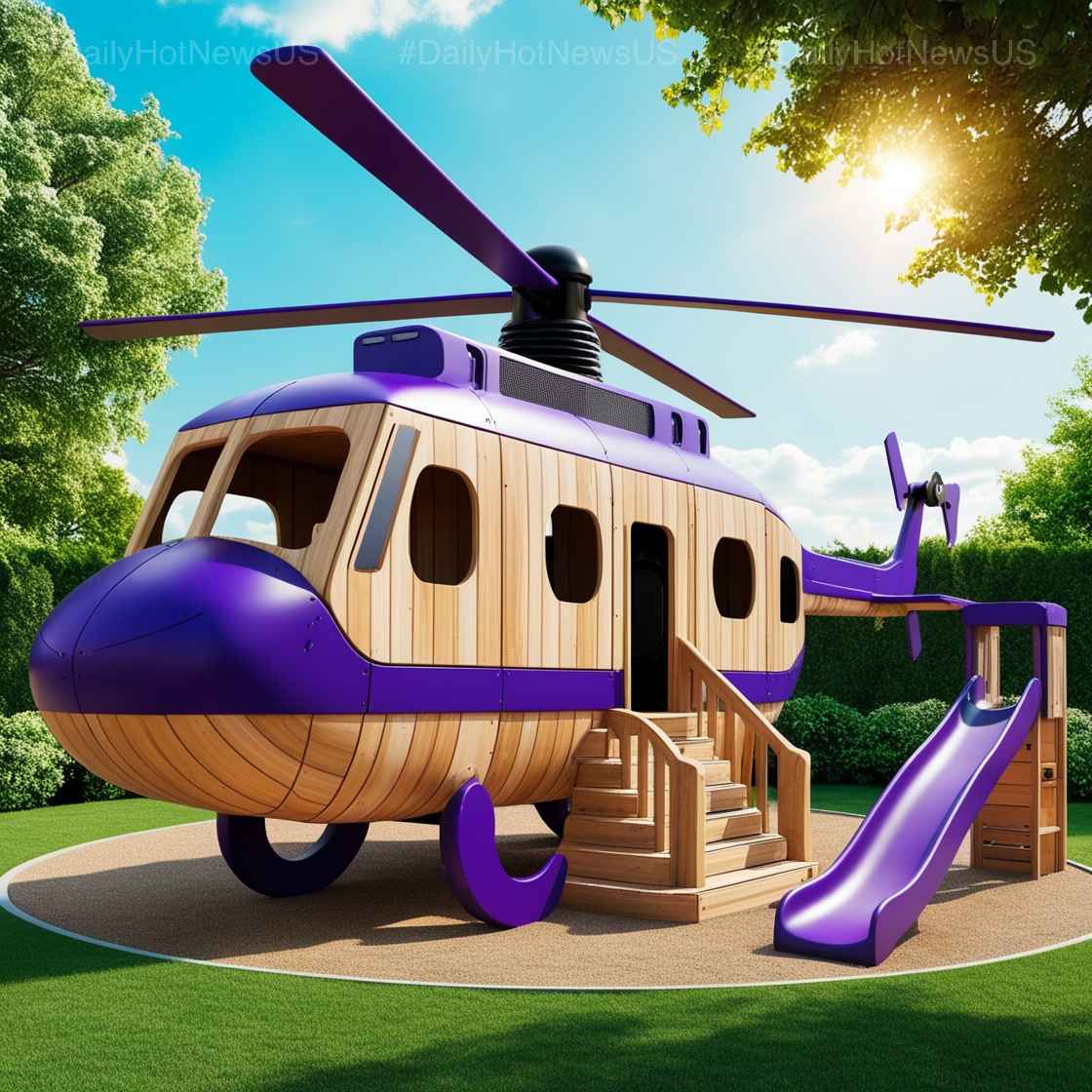 Wood Helicopter Playgrounds