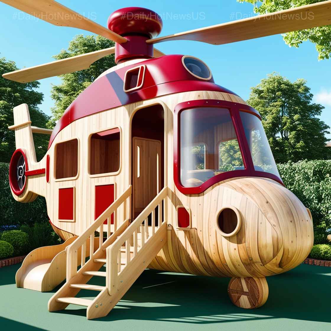 Wood Helicopter Playgrounds