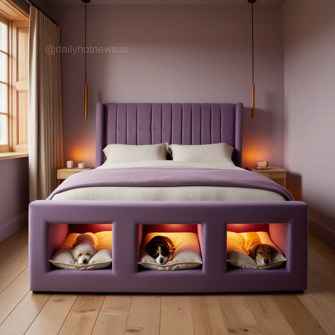 Beds with Built-In Dog Bed Pods