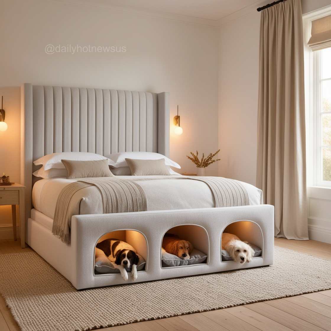 Beds with Built-In Dog Bed Pods