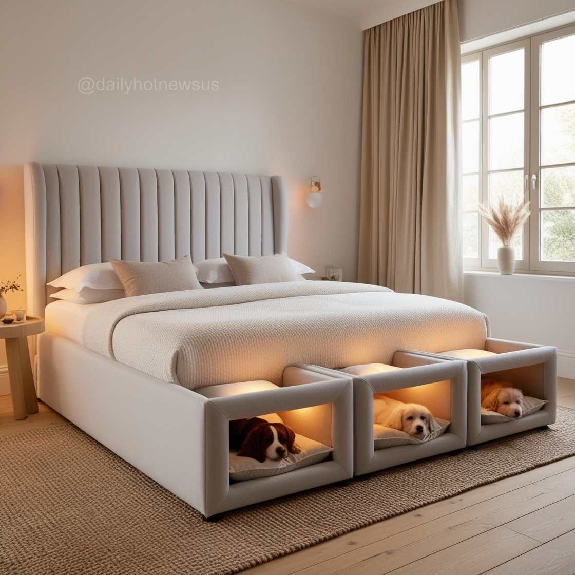 Beds with Built-In Dog Bed Pods