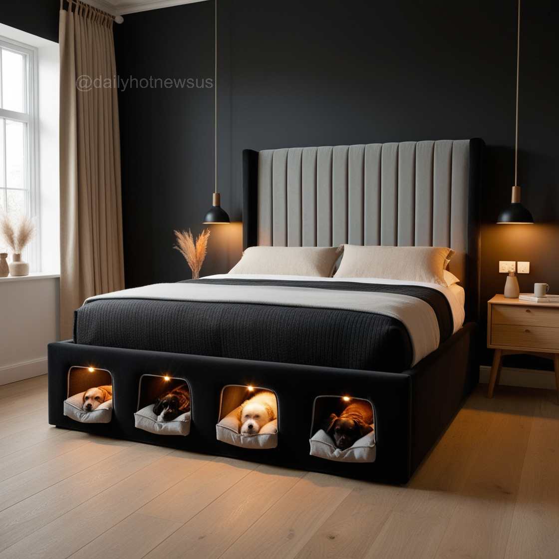 Beds with Built-In Dog Bed Pods