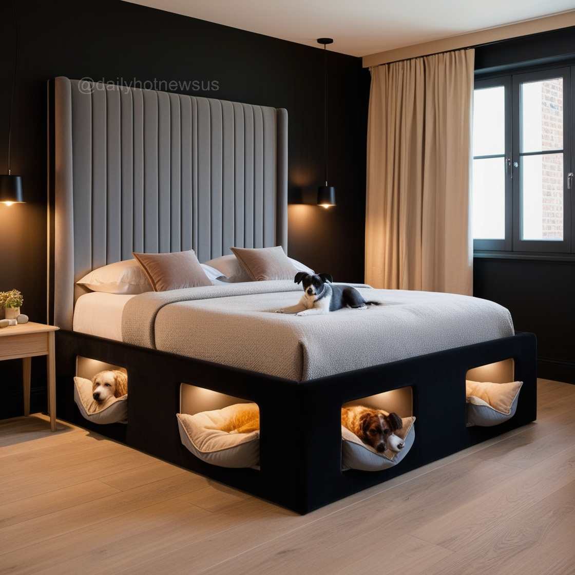 Beds with Built-In Dog Bed Pods