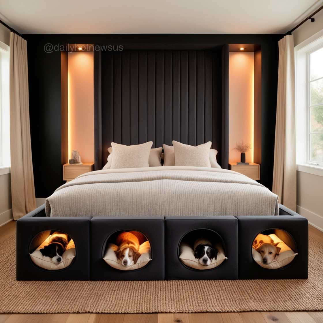 Beds with Built-In Dog Bed Pods