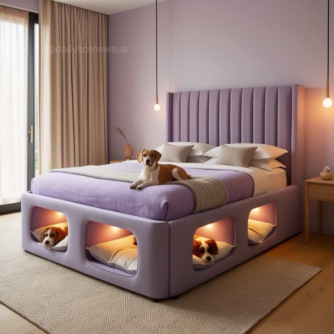 Beds with Built-In Dog Bed Pods