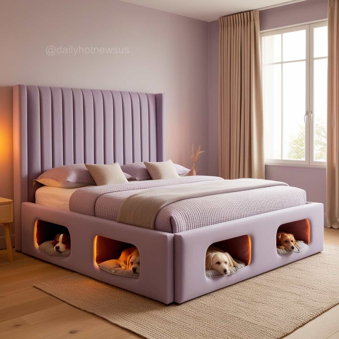 Beds with Built-In Dog Bed Pods