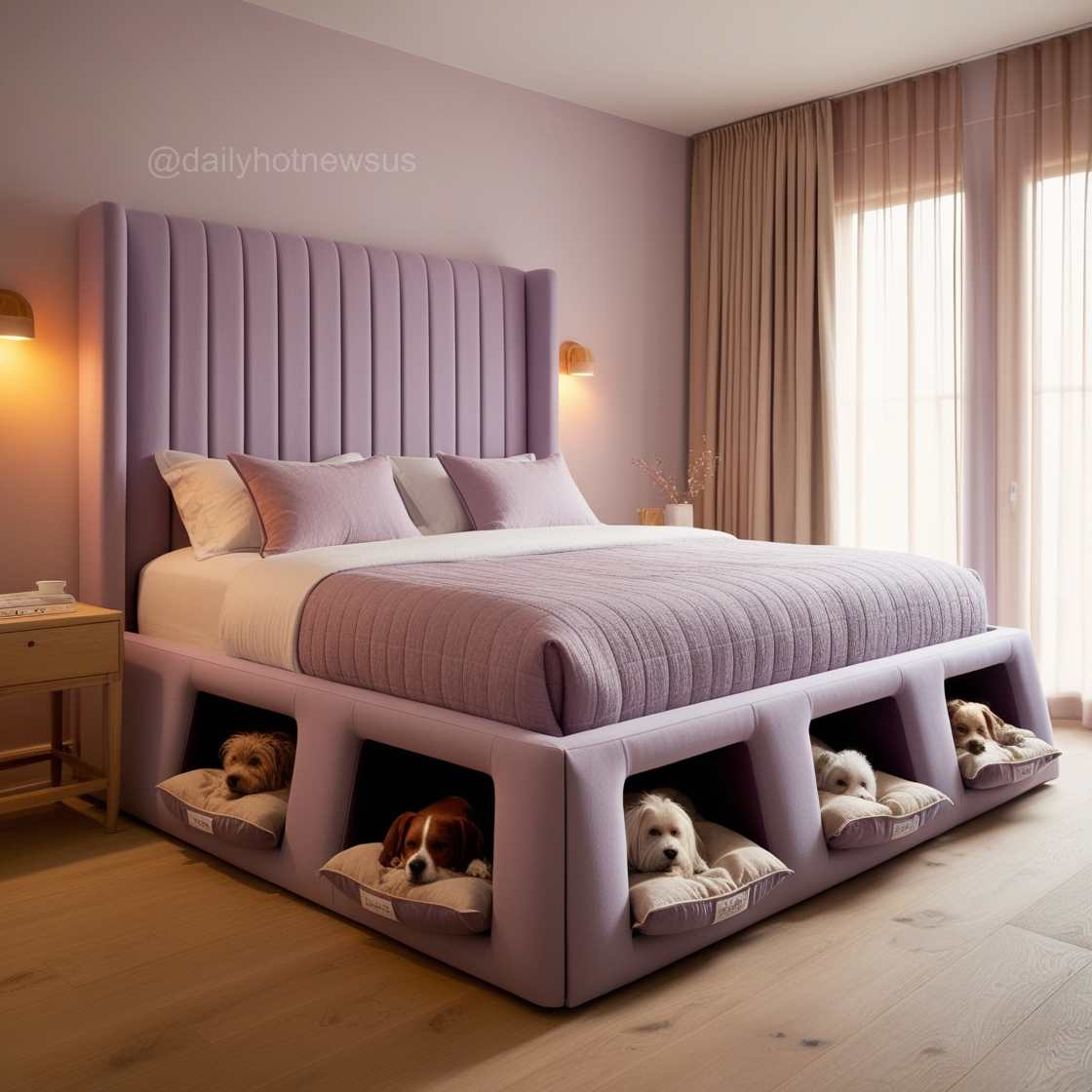 Beds with Built-In Dog Bed Pods