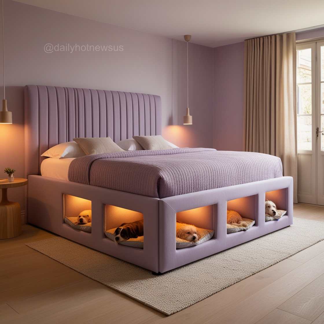 Beds with Built-In Dog Bed Pods