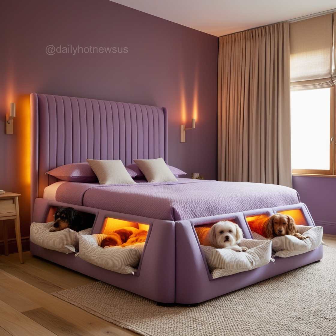 Beds with Built-In Dog Bed Pods