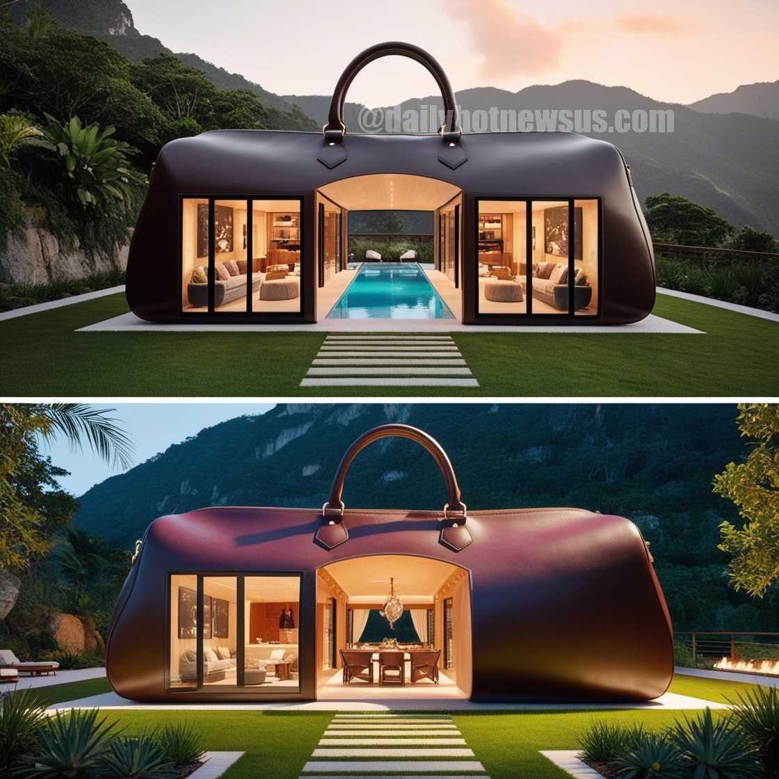 Bag-Shaped Villa