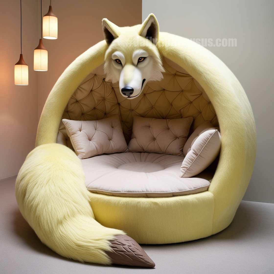 Giant Wolf Lounging Pods