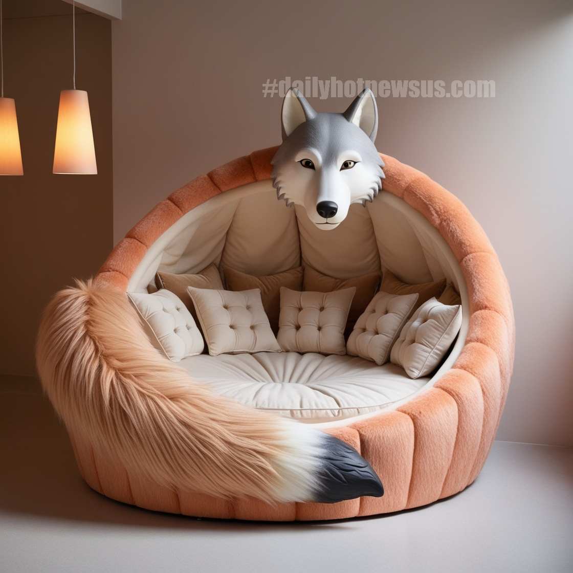 Giant Wolf Lounging Pods