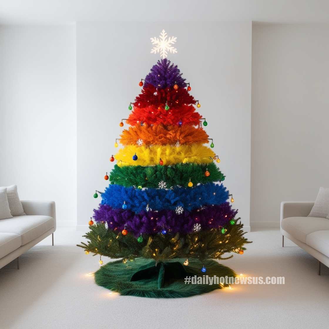 Rainbow Christmas Trees