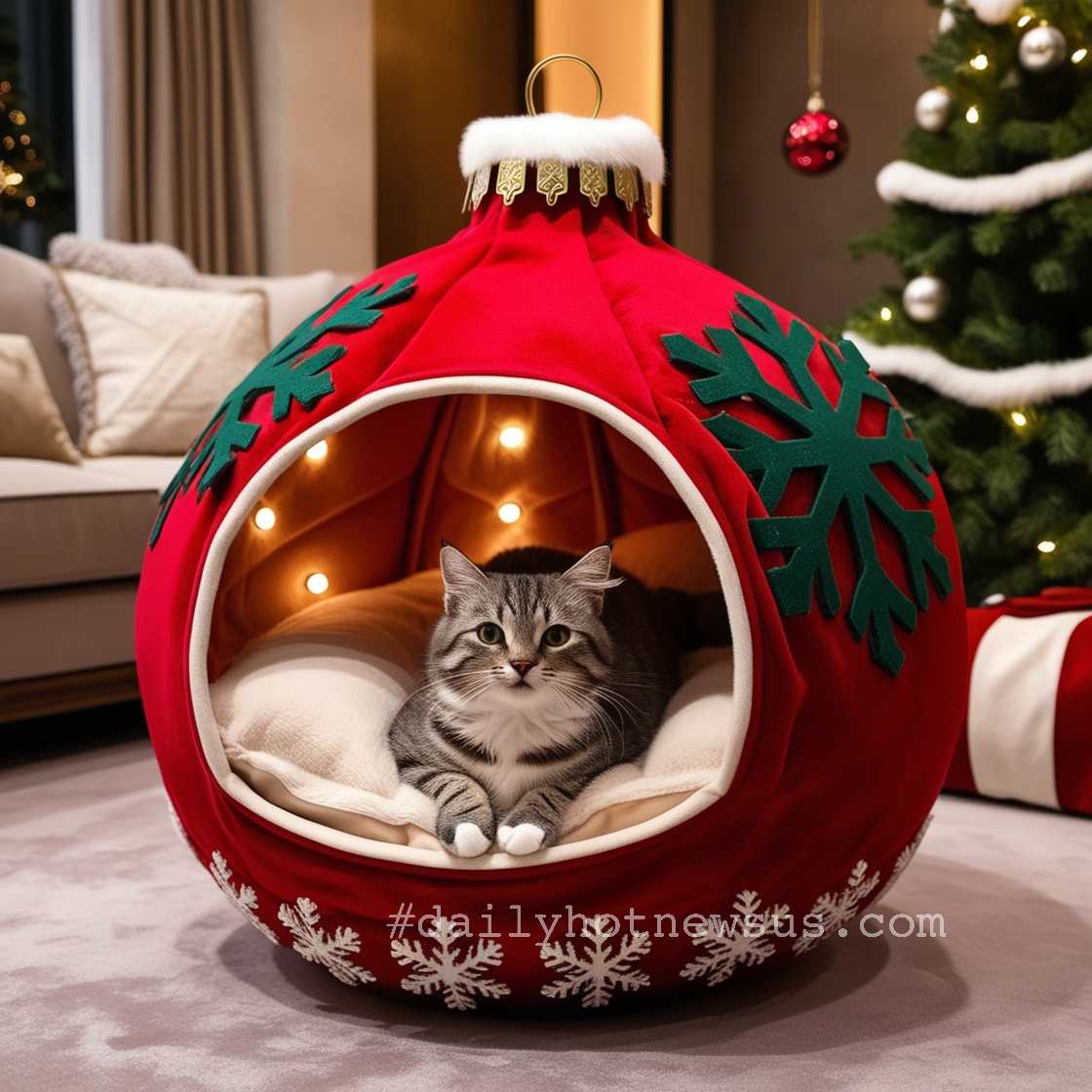 Christmas Bauble Pet Beds