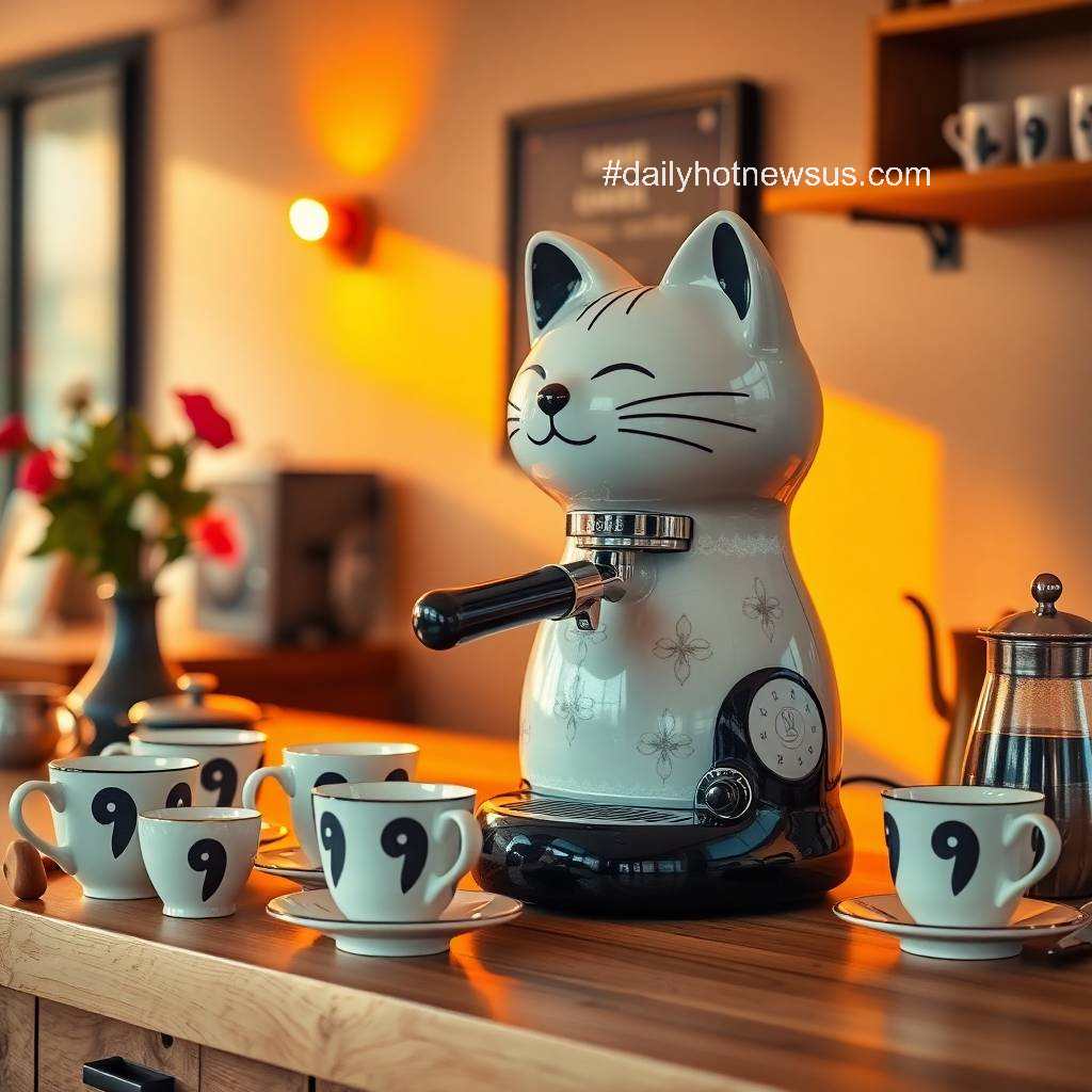 Coffee Machine Cat