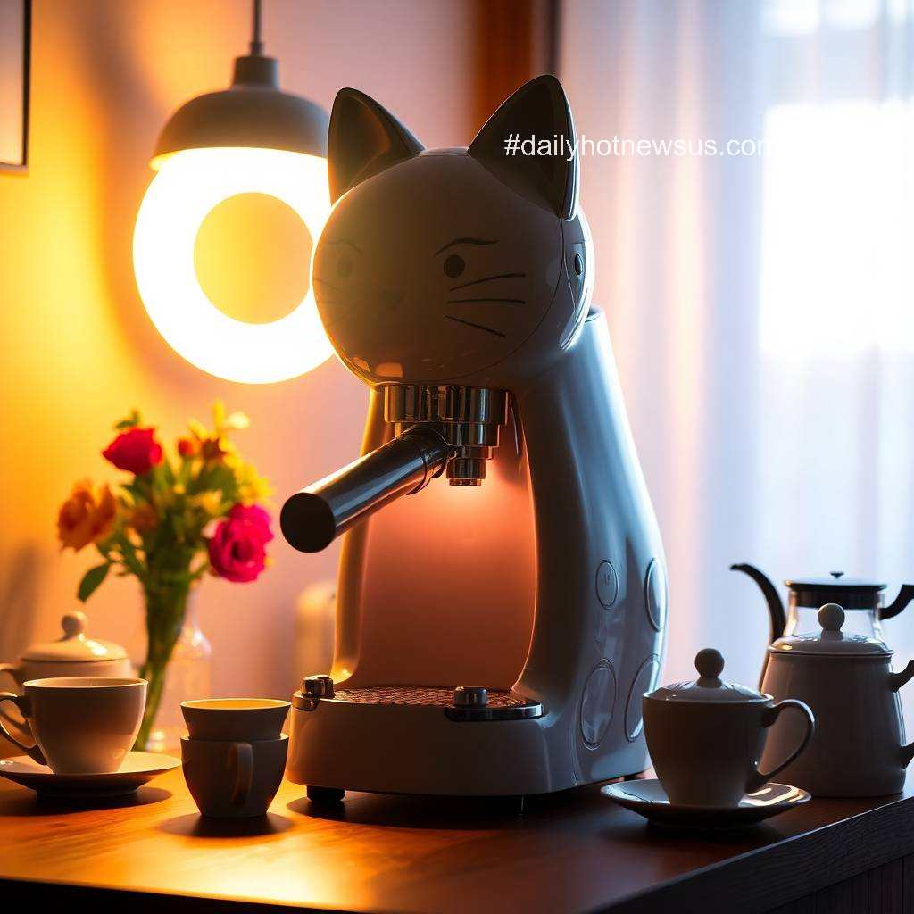 Coffee Machine Cat