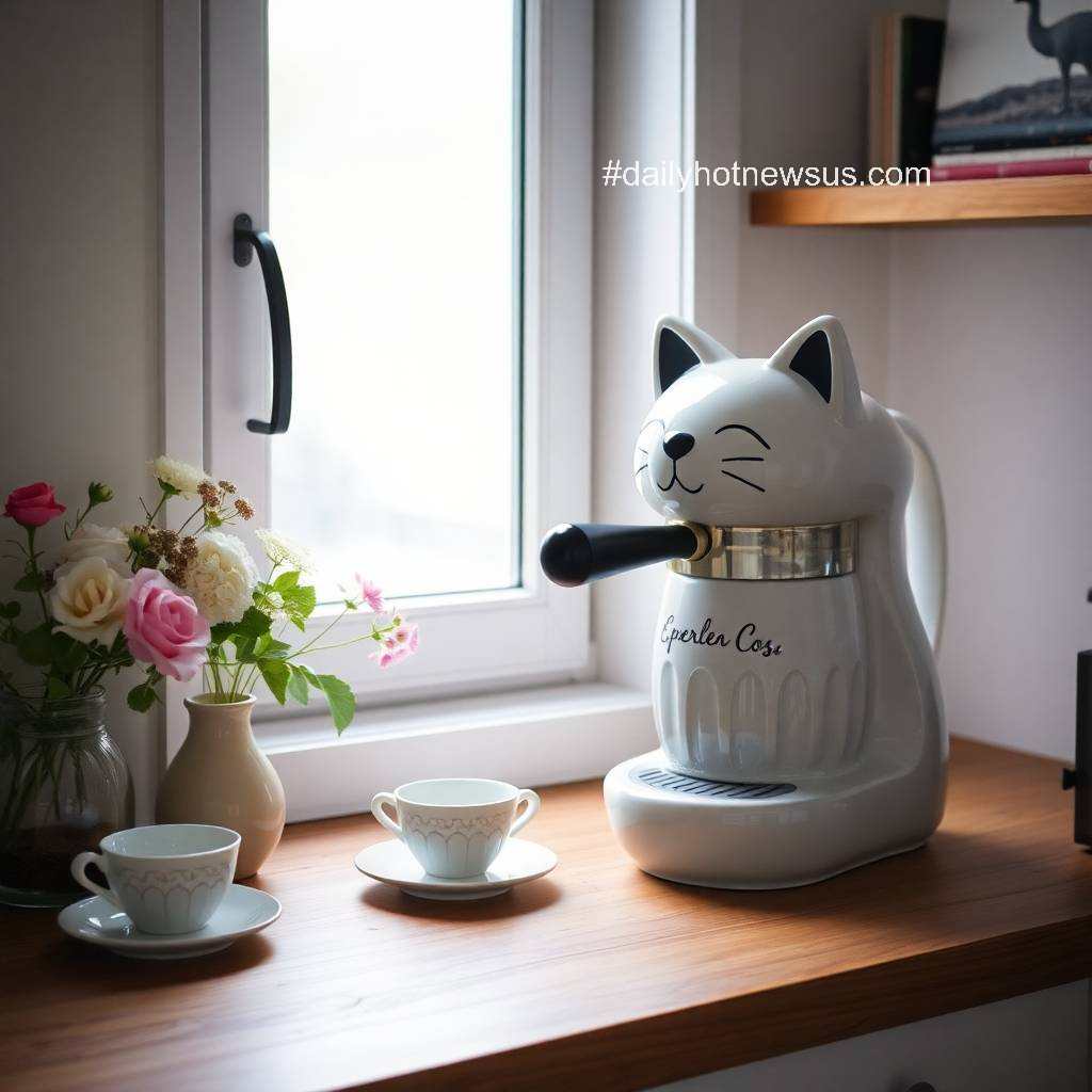 Coffee Machine Cat