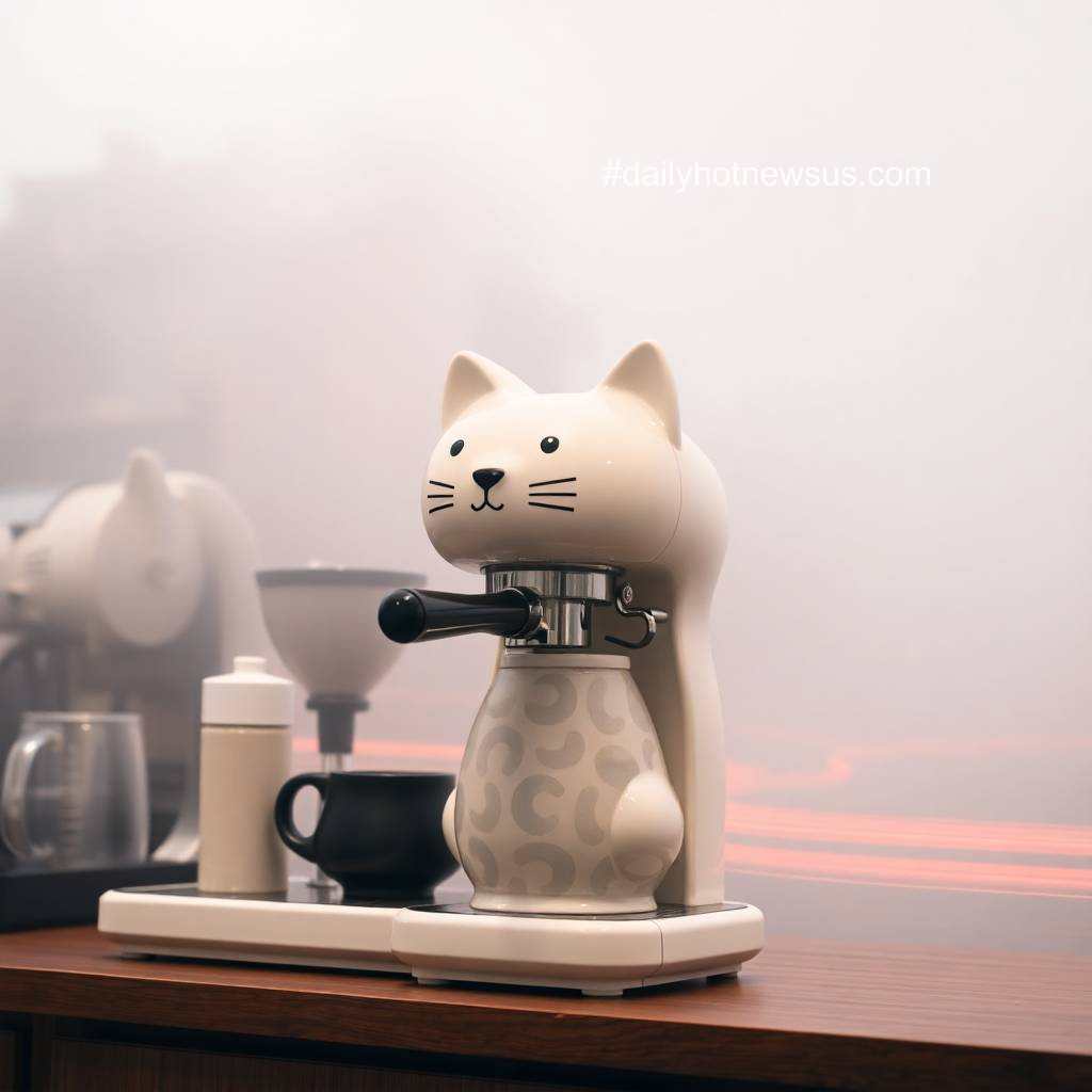 Coffee Machine Cat