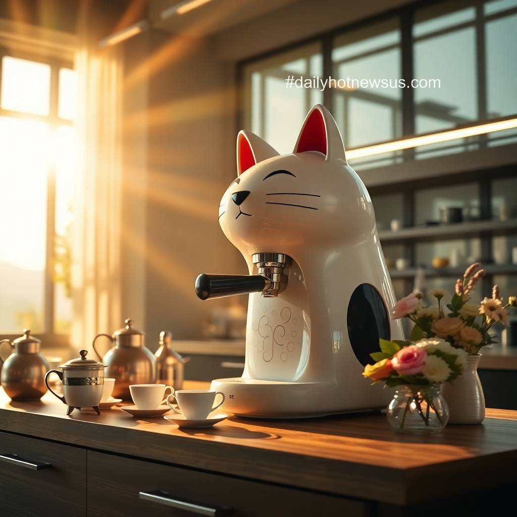 Coffee Machine Cat