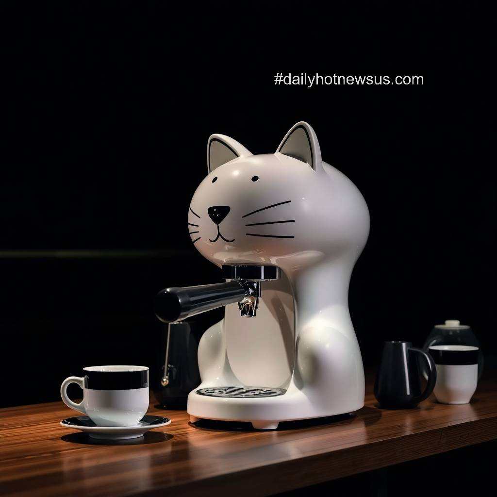 Coffee Machine Cat