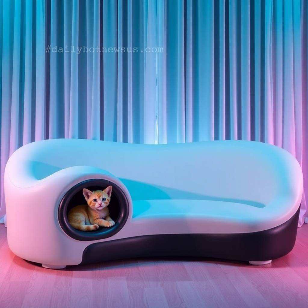 Couch With Cat House