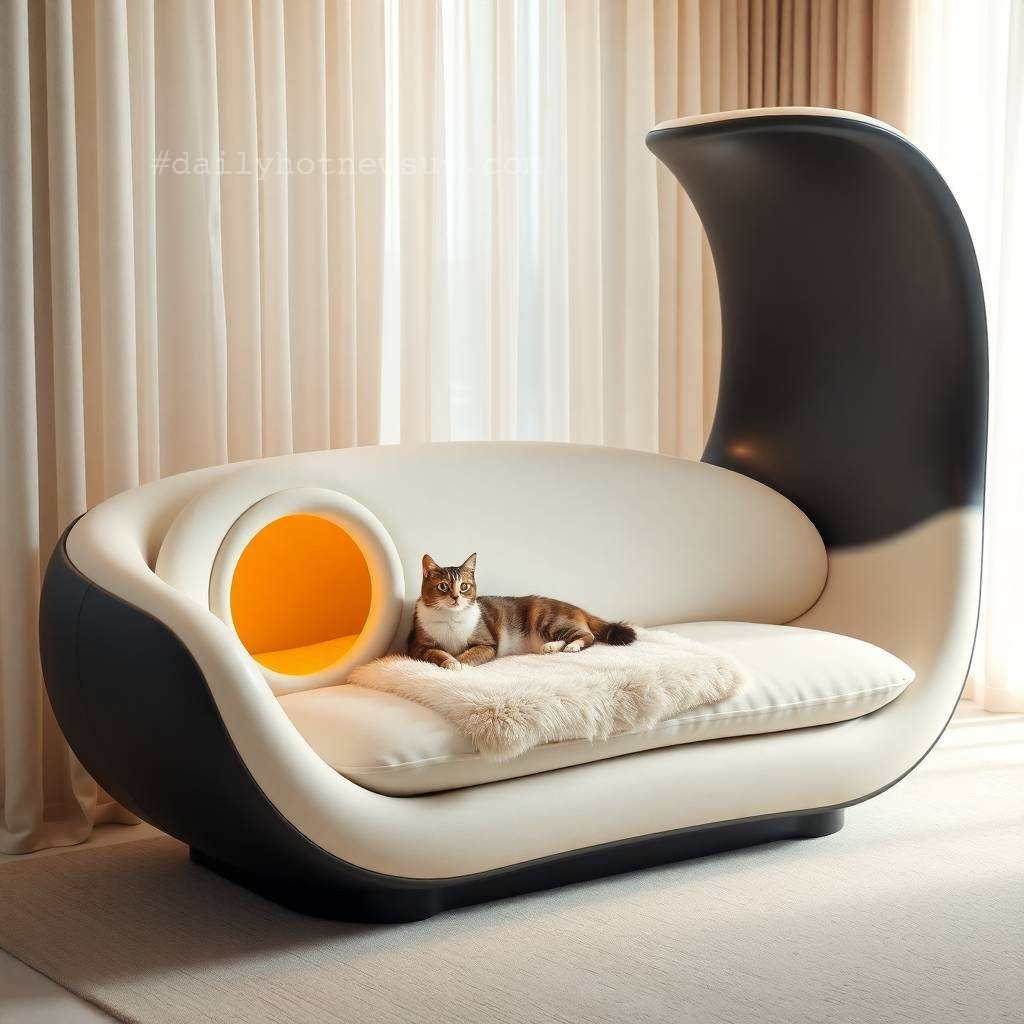 Couch With Cat House