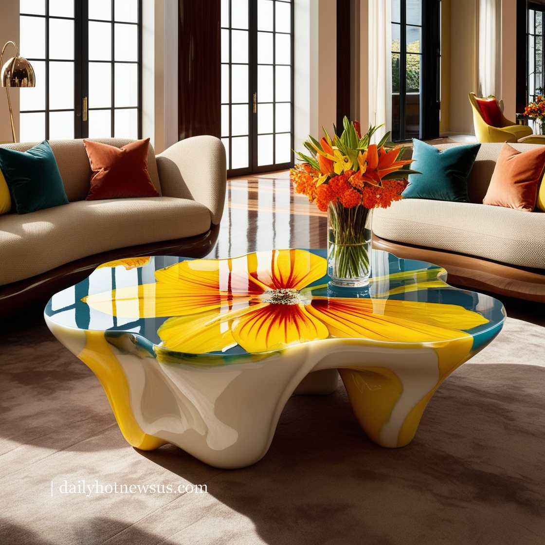 Stunning Epoxy Flower Tables