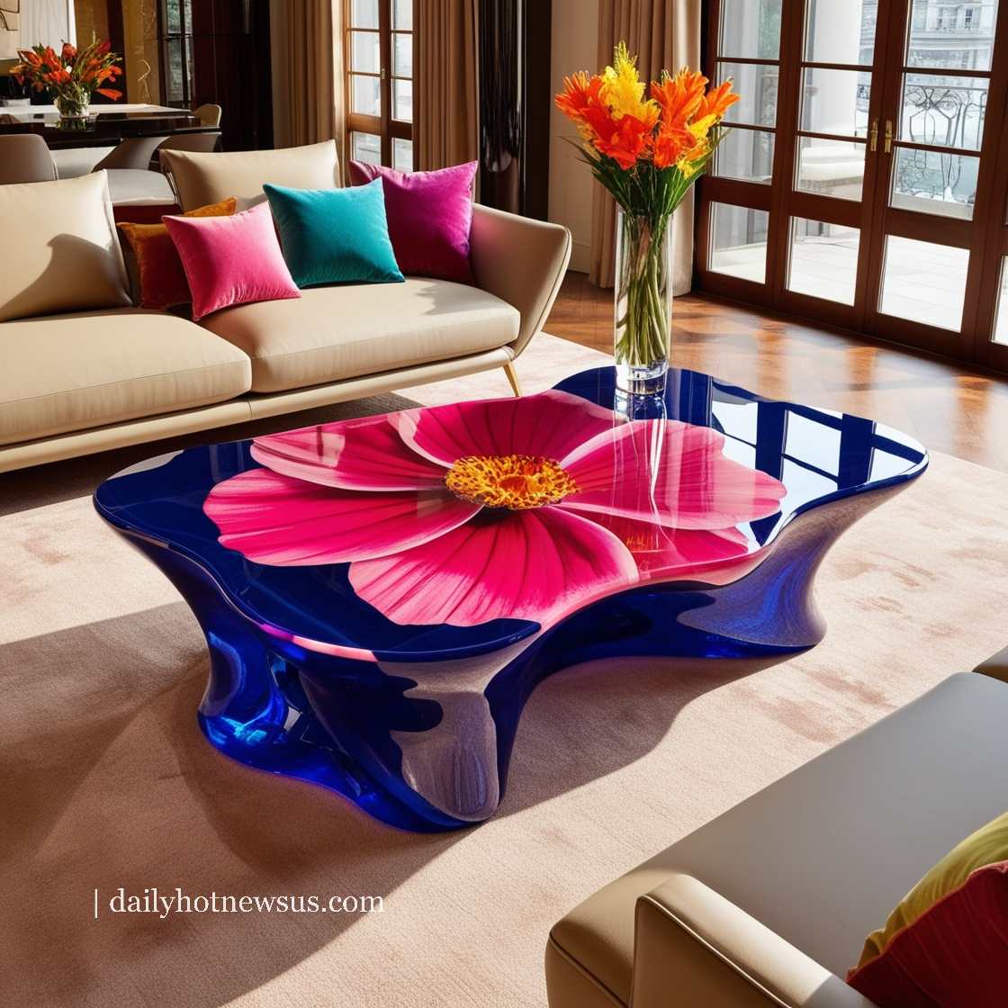 Stunning Epoxy Flower Tables