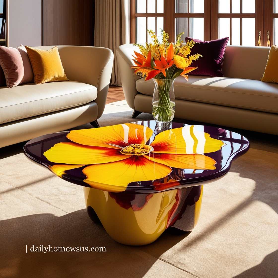 Stunning Epoxy Flower Tables