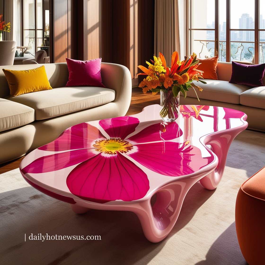 Stunning Epoxy Flower Tables