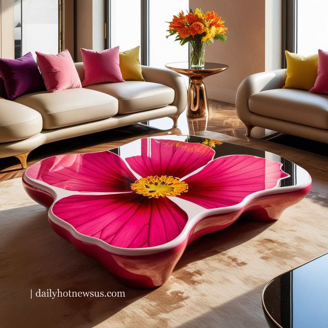 Stunning Epoxy Flower Tables