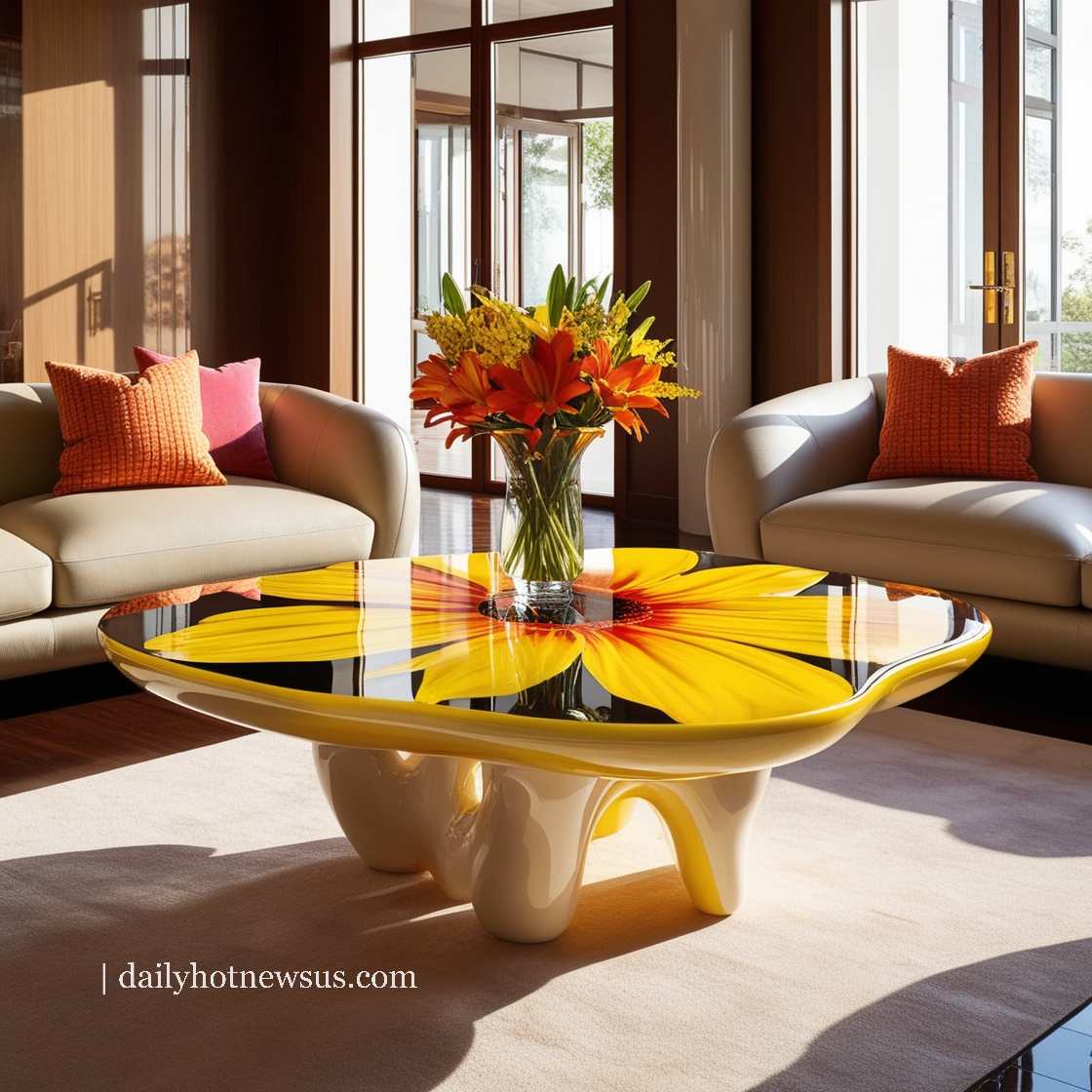 Stunning Epoxy Flower Tables