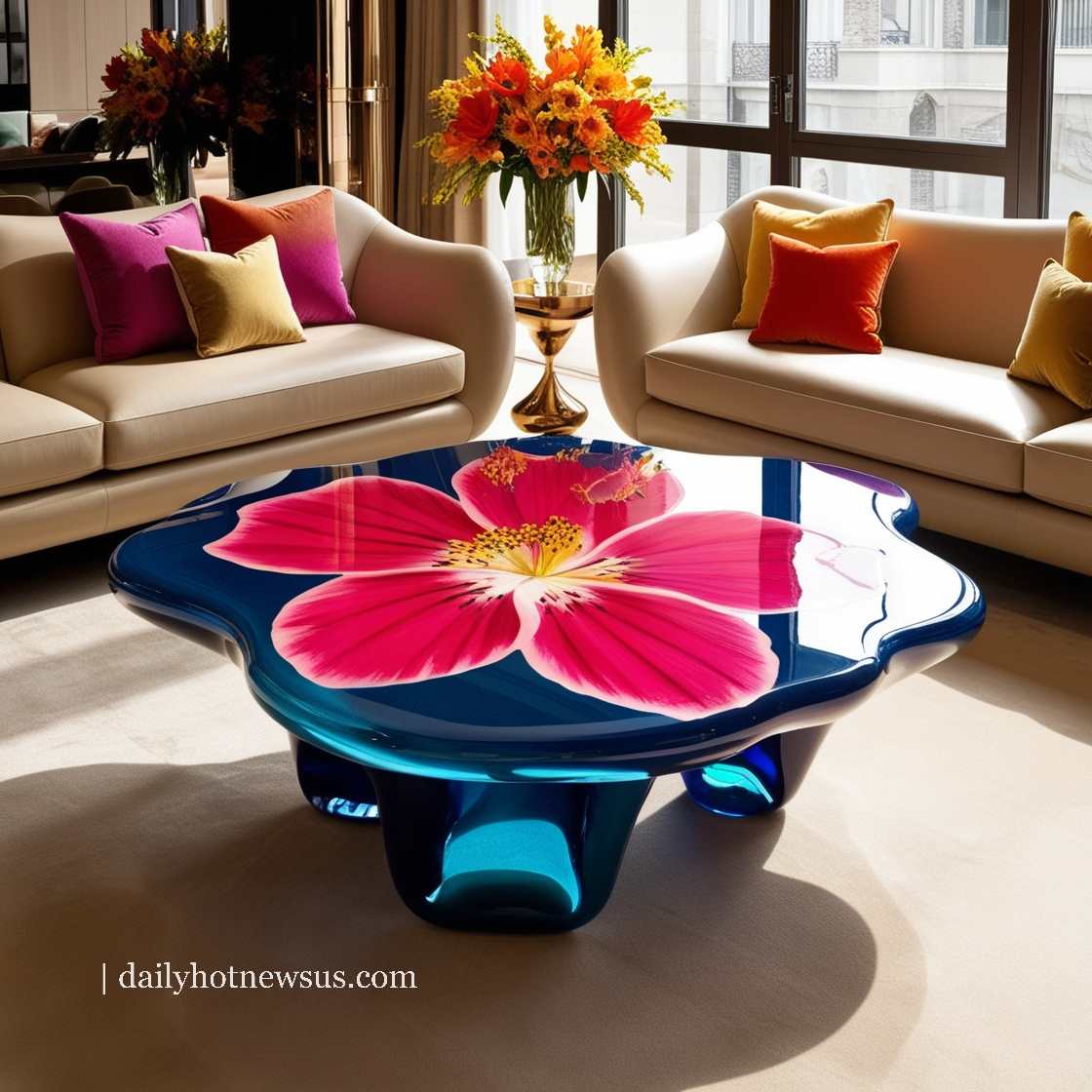 Stunning Epoxy Flower Tables