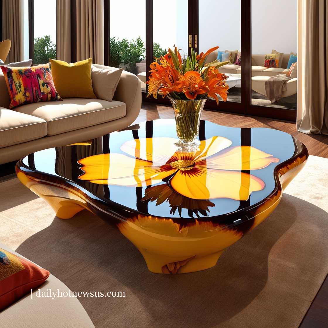 Stunning Epoxy Flower Tables