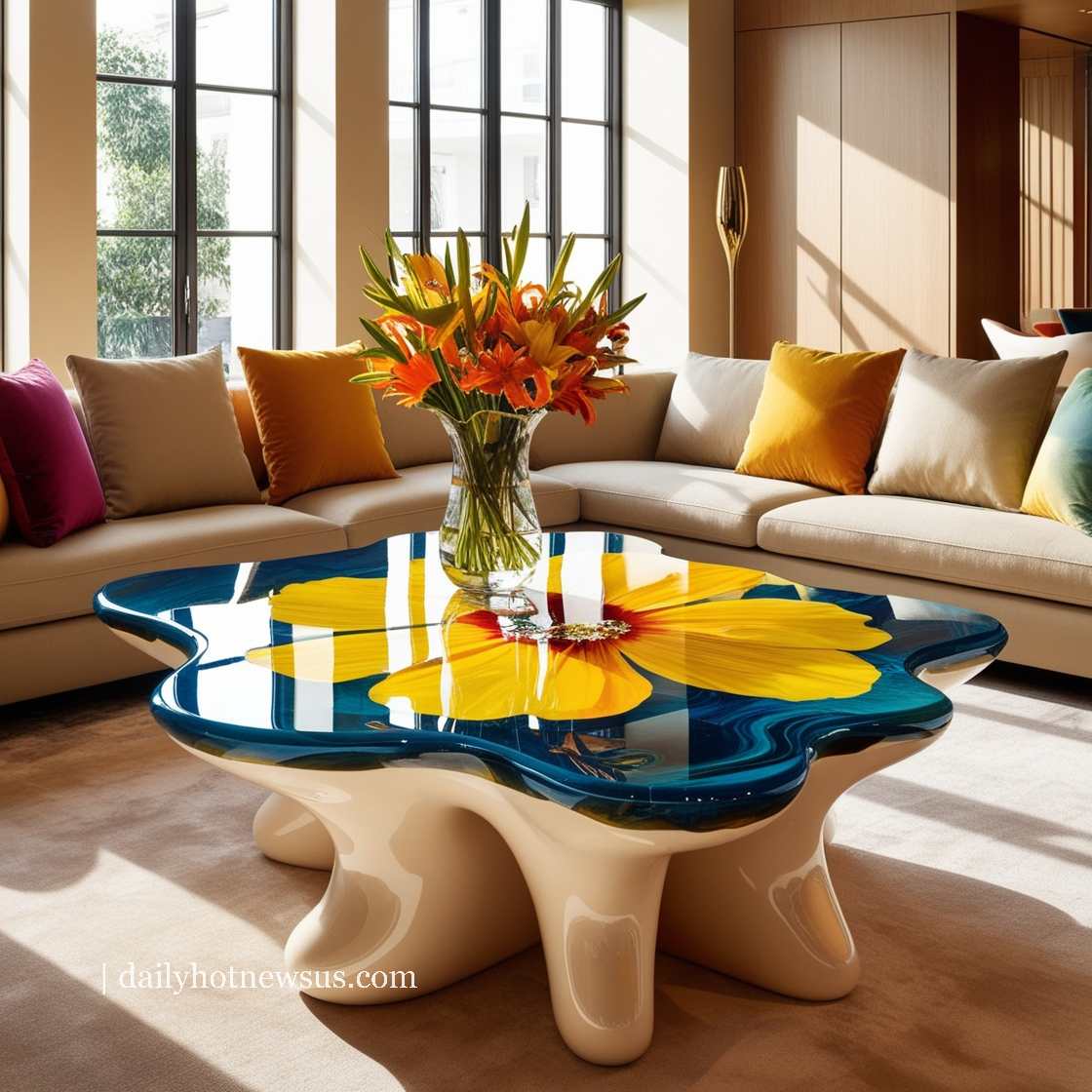 Stunning Epoxy Flower Tables