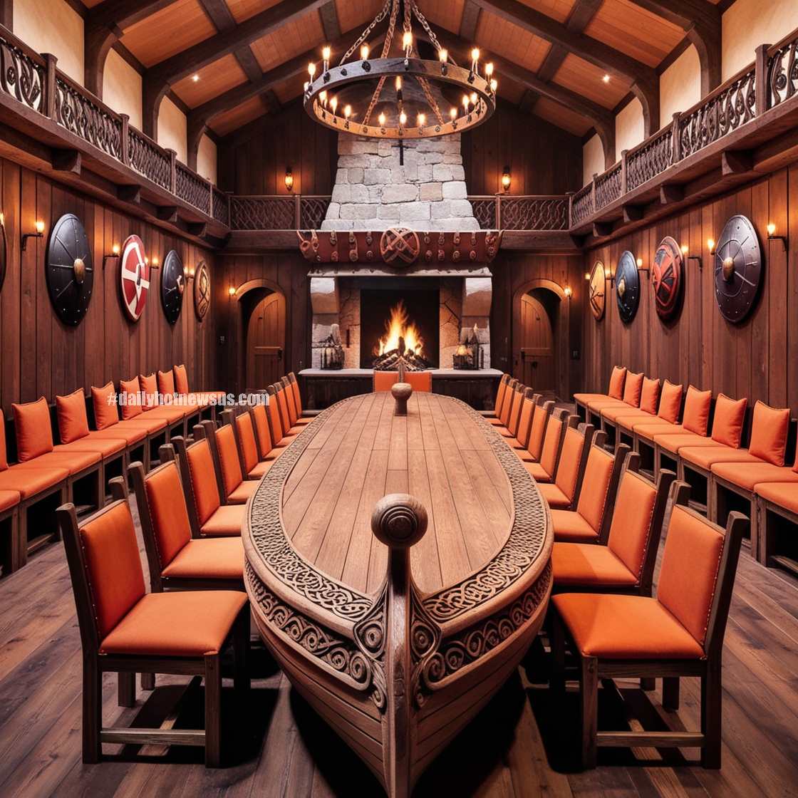 Viking Ship Dining Table