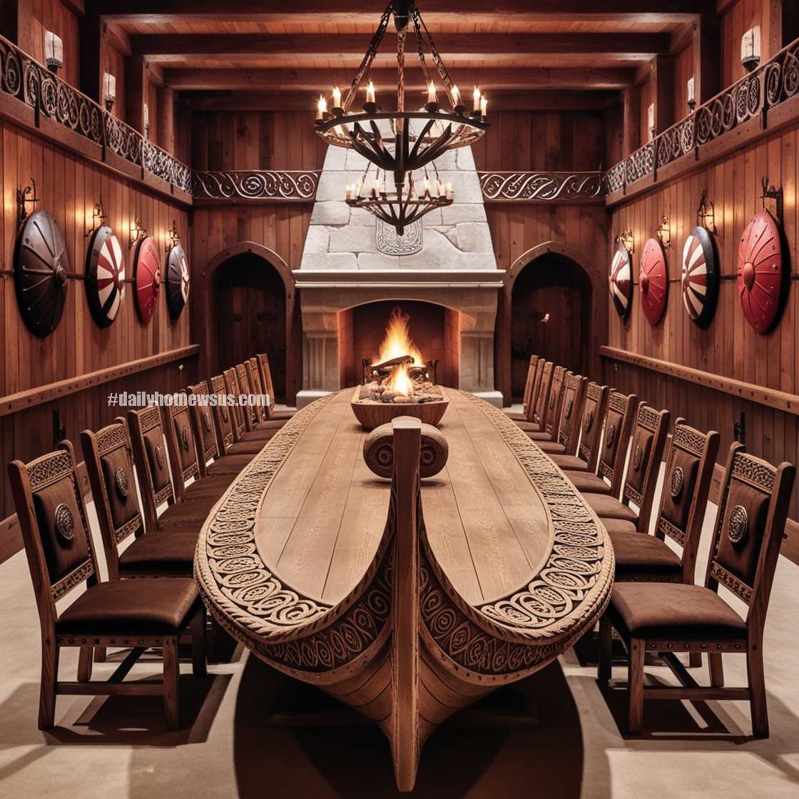 Viking Ship Dining Table