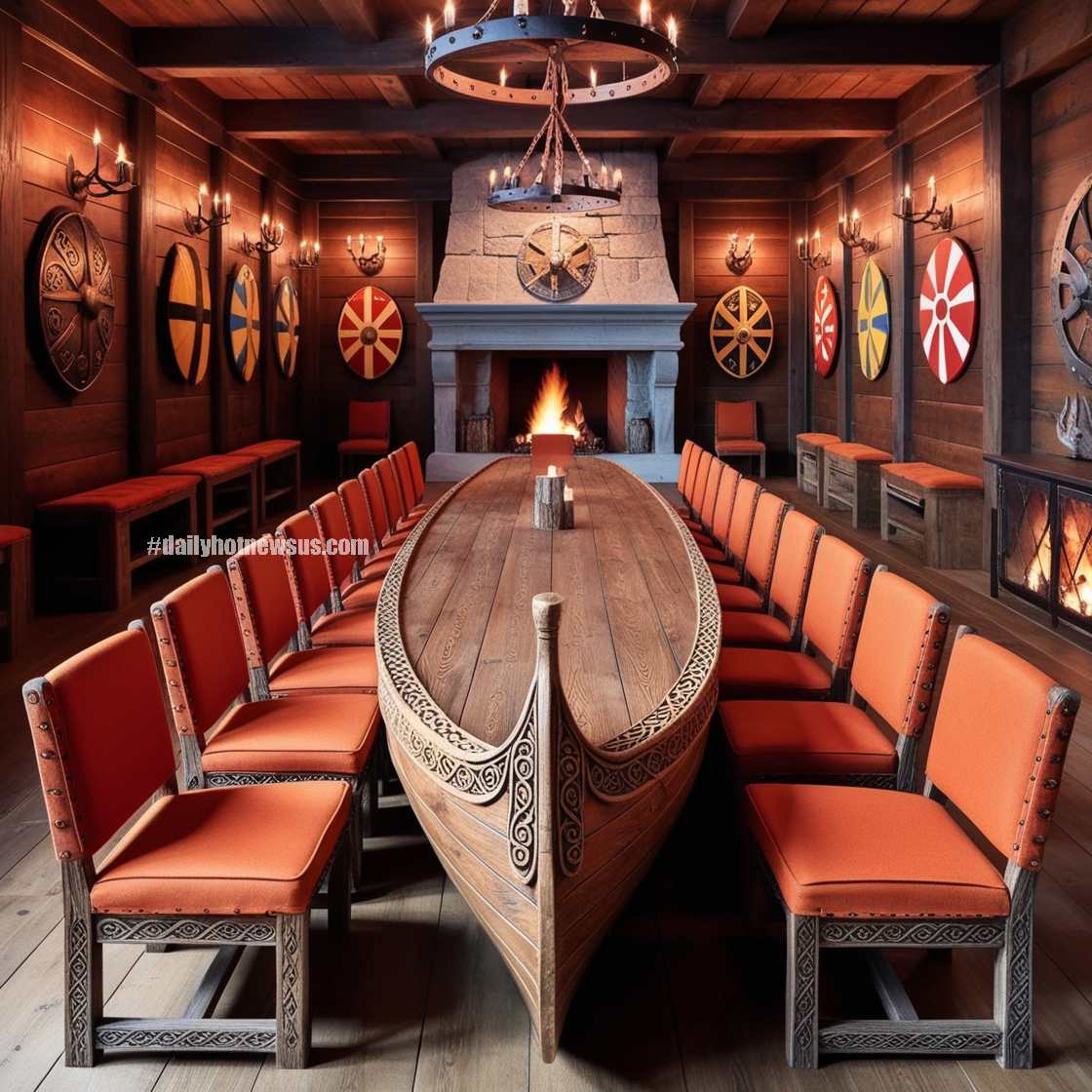 Viking Ship Dining Table