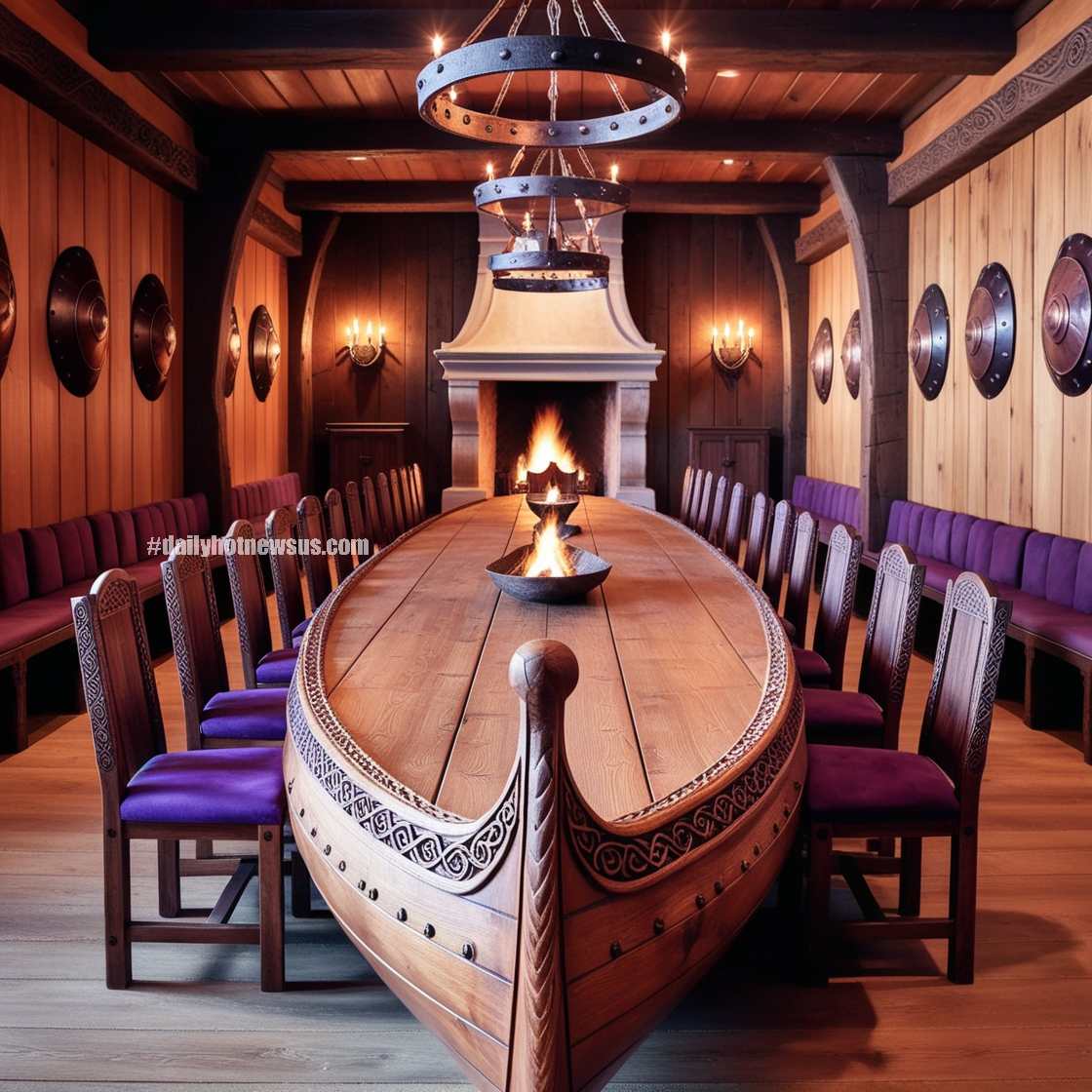 Viking Ship Dining Table