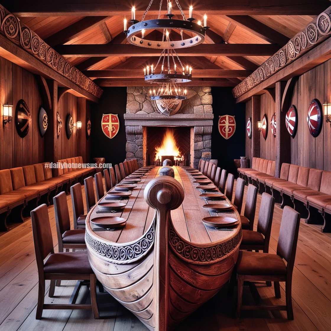 Viking Ship Dining Table