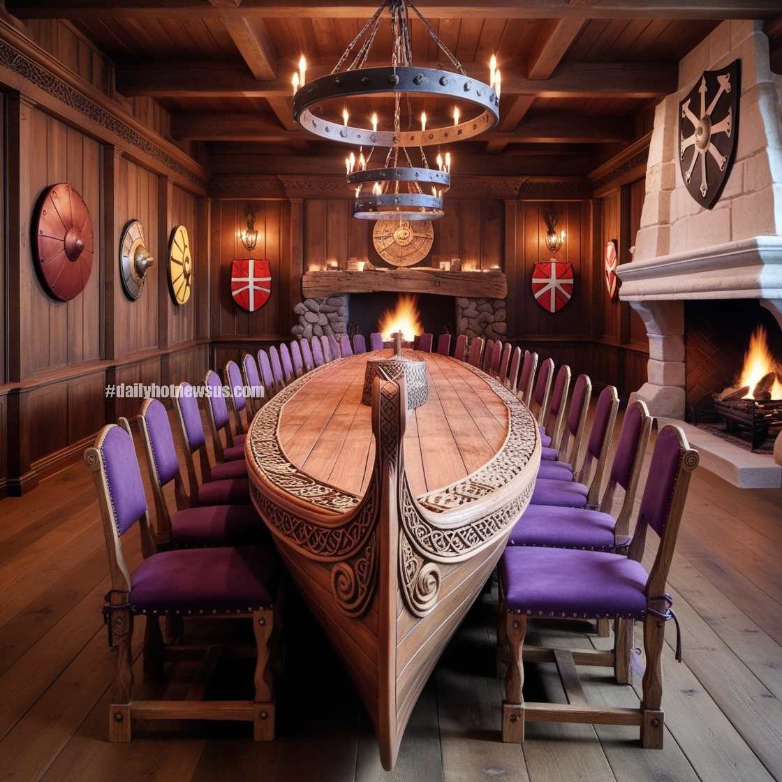 Viking Ship Dining Table