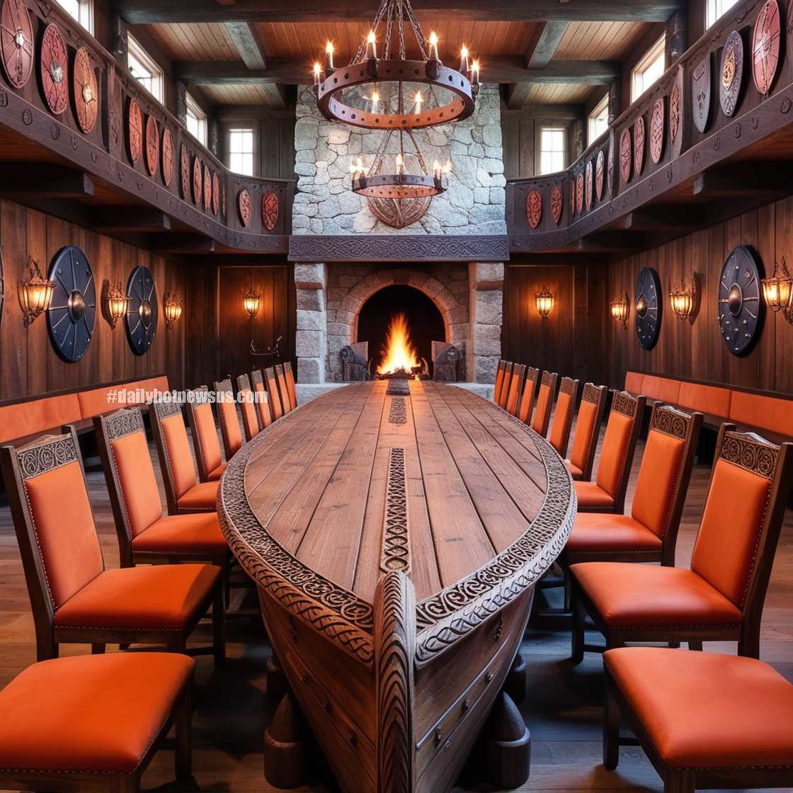 Viking Ship Dining Table