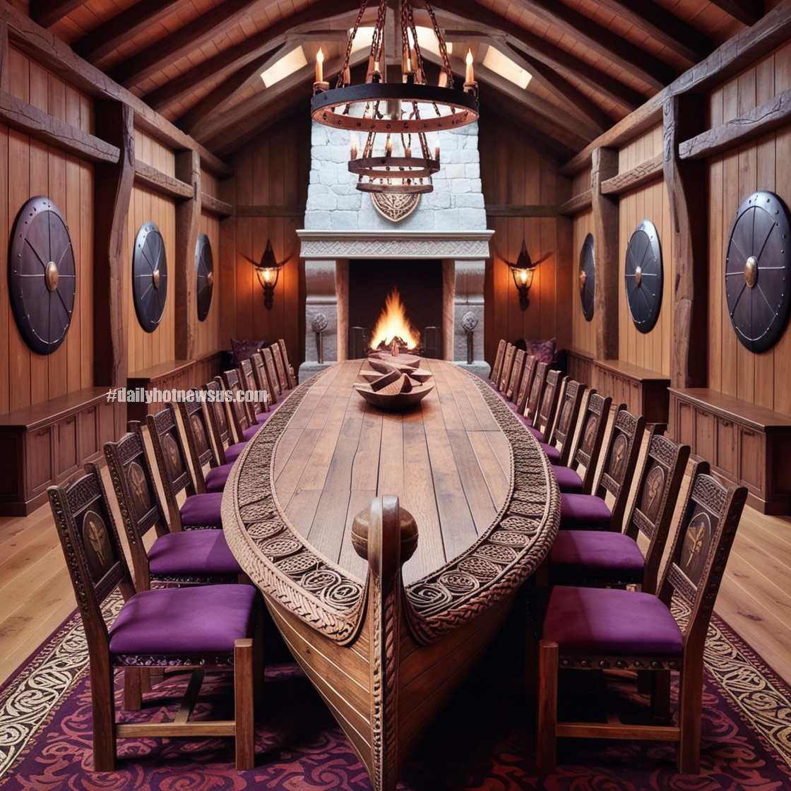 Viking Ship Dining Table