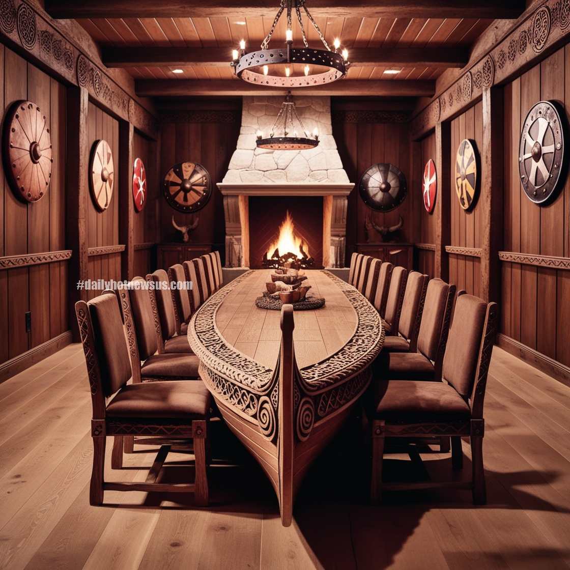 Viking Ship Dining Table