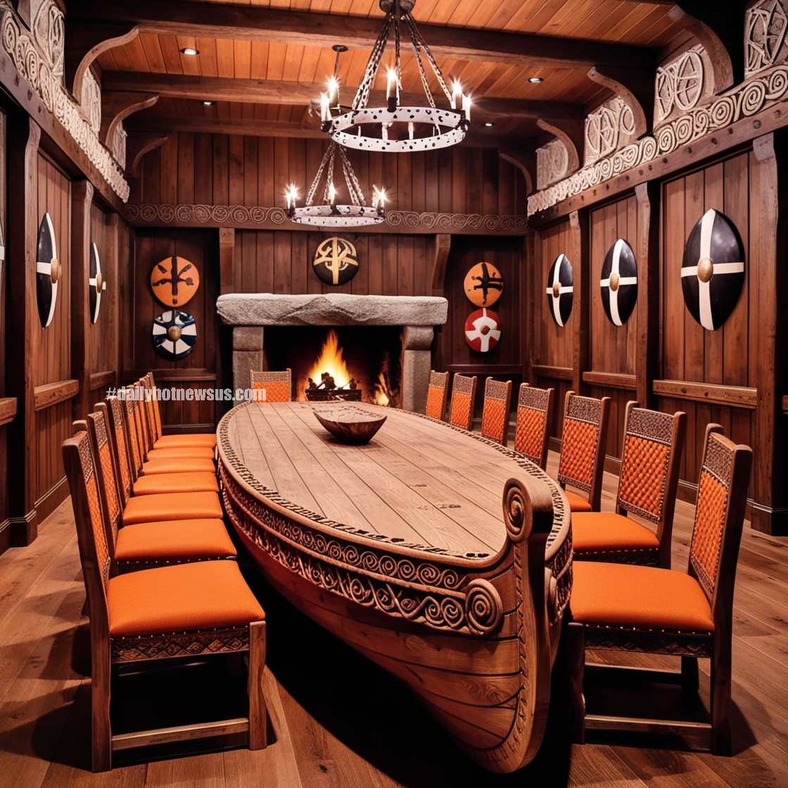 Viking Ship Dining Table