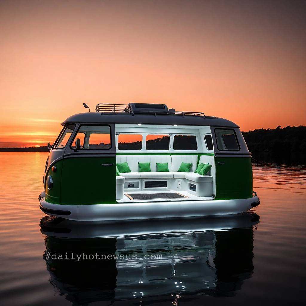 Volkswagen Bus Lake Party Float