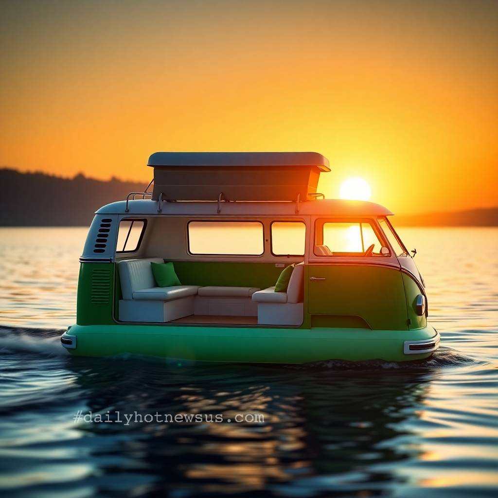 Volkswagen Bus Lake Party Float