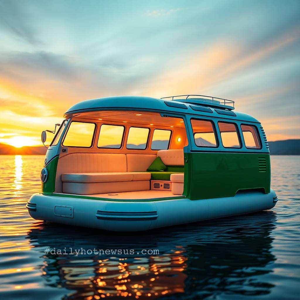 Volkswagen Bus Lake Party Float